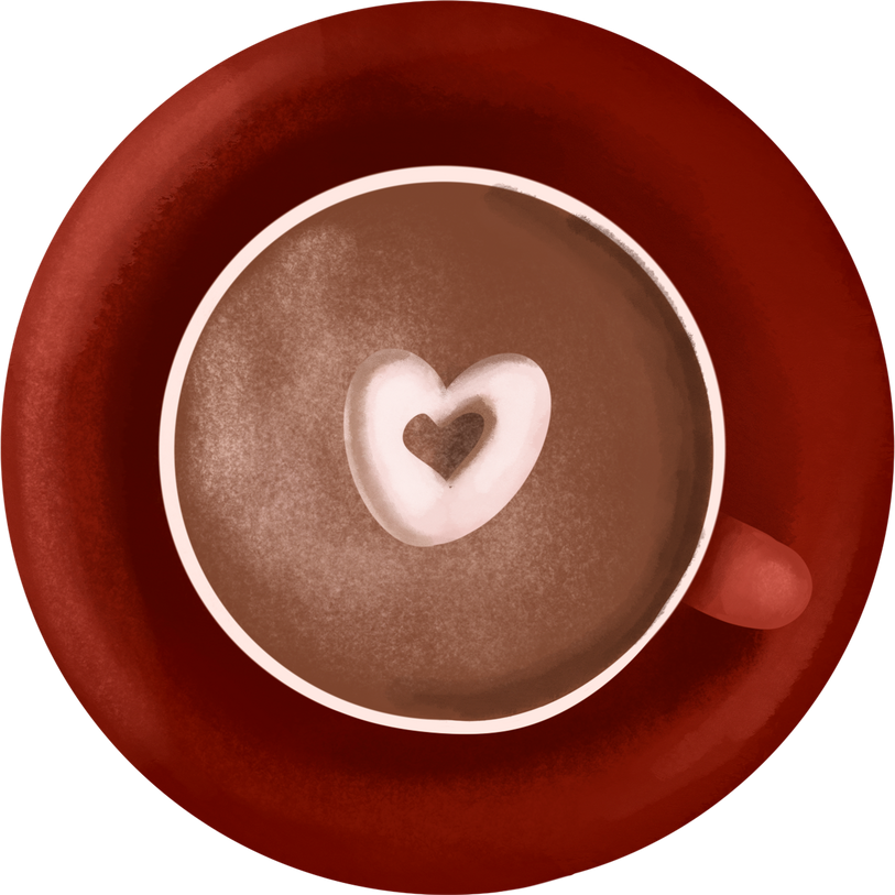 Coffee Cup with Heart Marshmallow