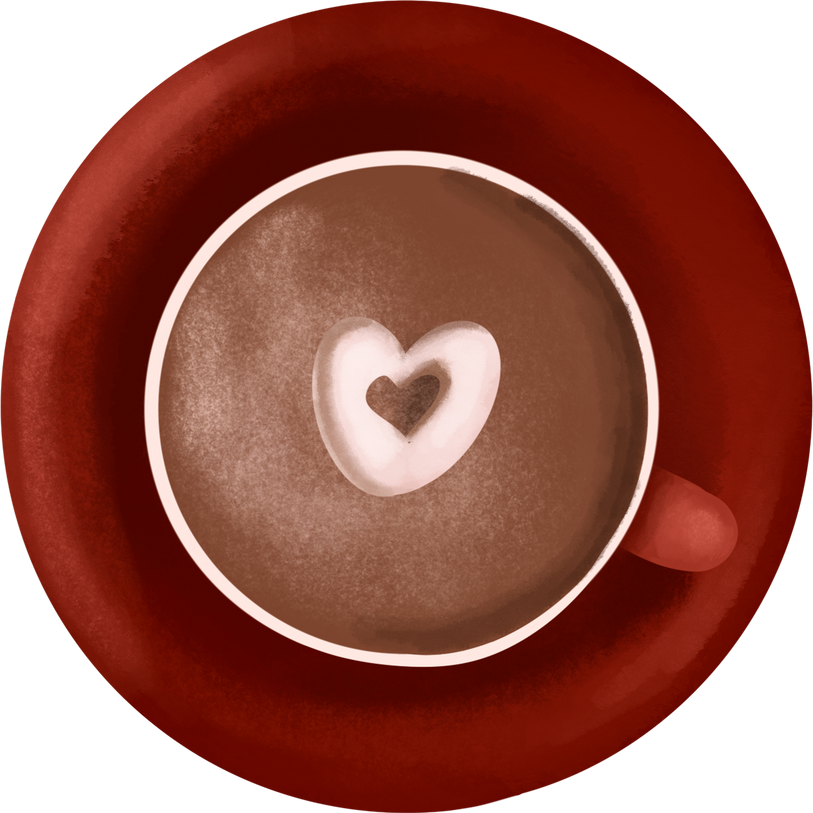 Coffee Cup with Heart Marshmallow